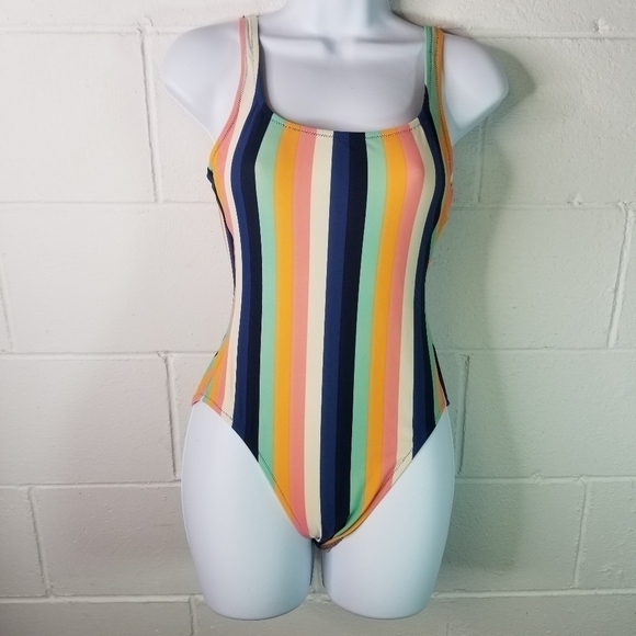 J Crew vertical striped one piece swimsuit - Picture 2 of 7